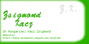 zsigmond kacz business card